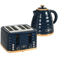 Blue Glossy Kettle 4 Slice