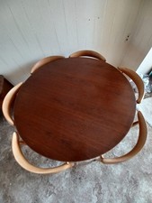 Hans Wegner Dining Table and Six Heart Shaped Chairs