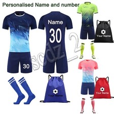 Football Kids Boys Girls kit Shirt Sets Personalized Birthday Christmas Gift