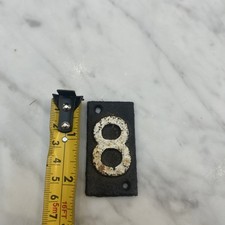 Old cast iron number 8 railway