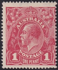 AUST KGV 1d RED LARGE MULTIPLE