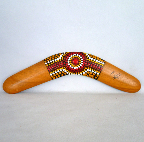 Australian throwing boomerang - throwing,