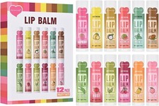 12 Pcs Lip Balm Set, Natural