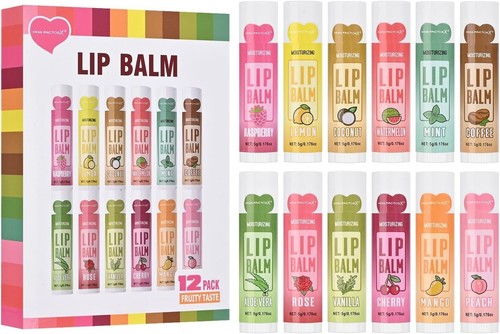 Pcs lip balm set - 12,