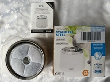 Catit 50023 Cat Drinking Water Fountain Stainless Steel Top READ DESCRIPTION