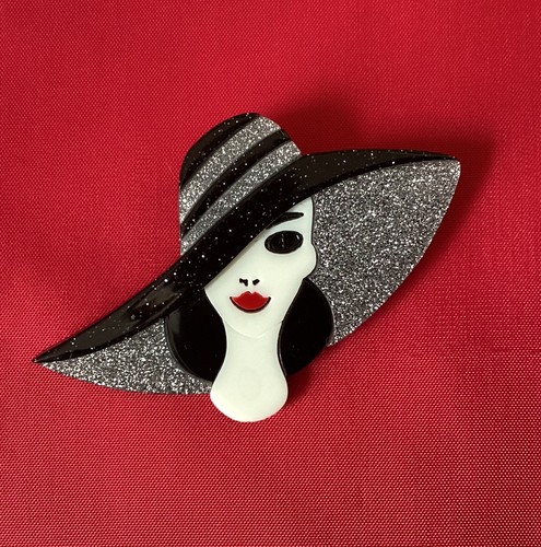 Acrylic art deco style lady - acrylic,