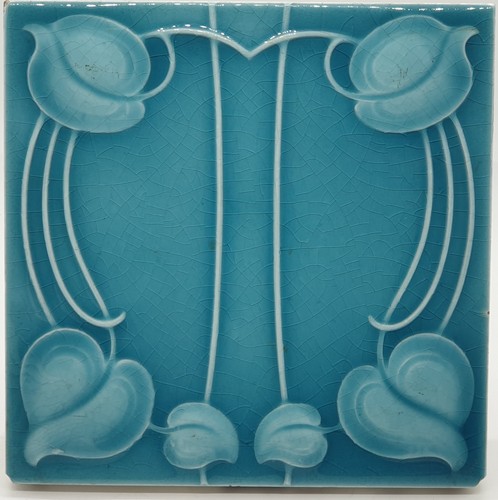 Art nouveau fireplace - fireplace, tile
