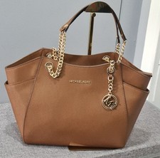 Michael Kors Brown Leather Travel Jet Set Large Tote Bag Start RRP $559.00 Great