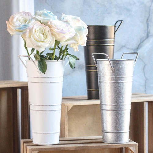 Durable tin flower bucket - tin,