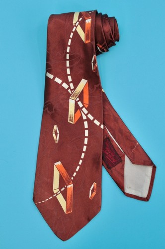 Vtg men 1940s brown orange - 1940s,