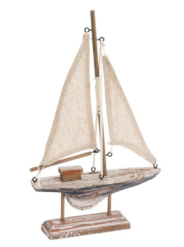 24cm sailing boat wooden - boat,
