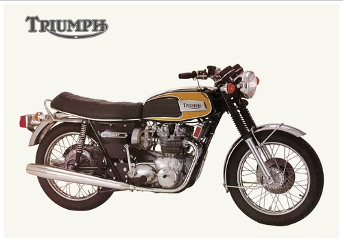Triumph poster t150 t150v - t150, 1973