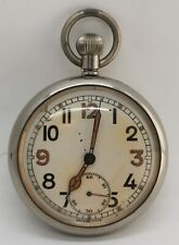 Vtg 1940s WW2 British Military GSTP Cal FEF 40H Pocket Watch Spares Or Repair