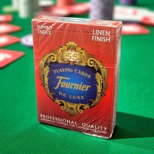 Fournier 818 Linen Finish Poker Playing cards (Red)