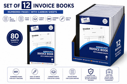 Bulk pack invoice books - pack,
