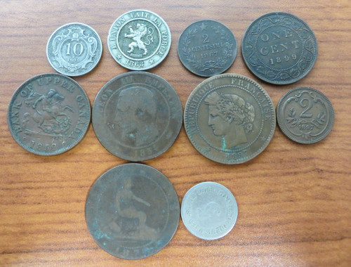 Old 1800 foreign coin - old, lot