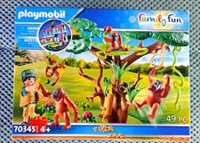 Playmobil Family Fun 70345 Orangutans In Tree (Zoo / Animal Park) - New