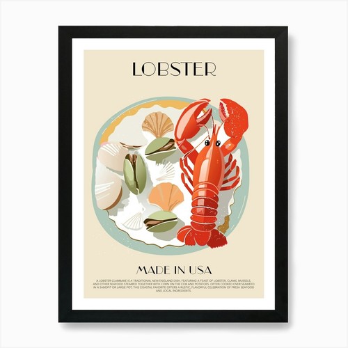 Lobster print kitchen art - print,
