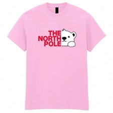The North Polar Bear Adult Kids T-Shirt Pole Christmas Xmas Funny Party Tee