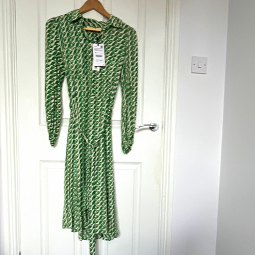 Zara green white geometric - zara, green/white