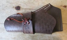 New genuine dark-brown leather