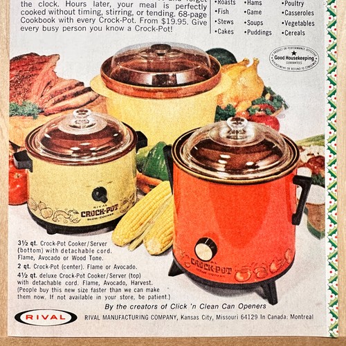 1972 crock pot rival - crock-pot,