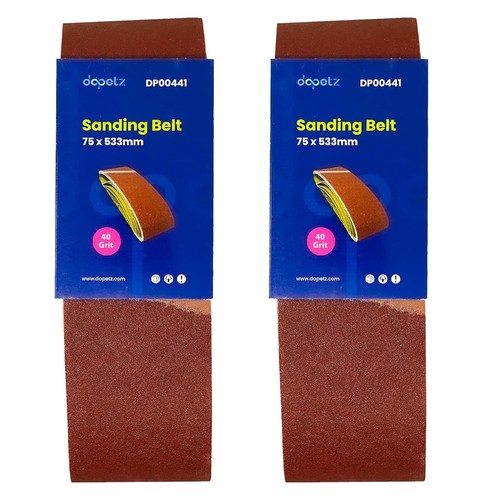 10x sanding belts 75mm 533mm - 10x,