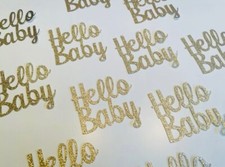 Hello Baby Shower Cupcake Cake Toppers Decorations Gender Reveal