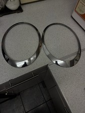 2x Chrome Headlight Trim Ring Cover For BMW Mini Cooper R55 R56 R57 2007-2015