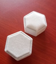 HEXAGONAL  DOUBLE WEDDING RING BOX