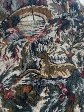 3 Metres Of Vintage Tapestry Fabric With Country Scene
