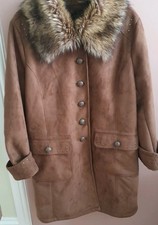 Ladies Faux Suede Coat by
