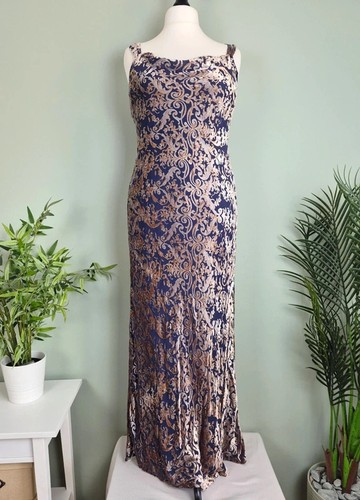 Monsoon navy gold silk blend - navy,
