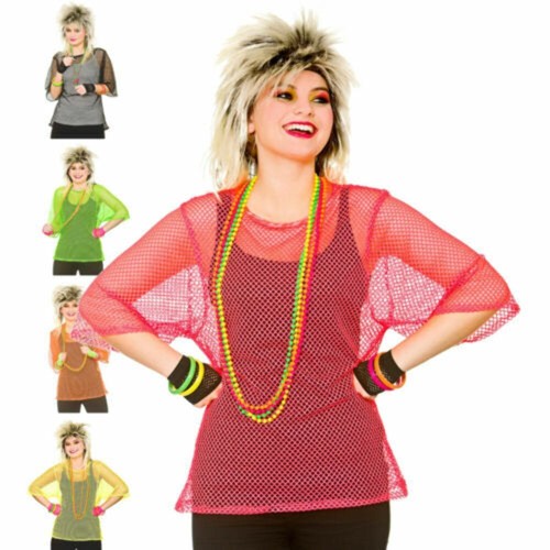 Neon 80s mesh top - 80s,