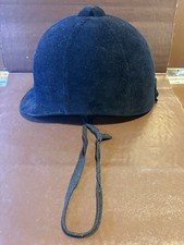 Vintage Somerset Hunt Cap Black Velvet Riding Hat - Equestrian Riding Helmet