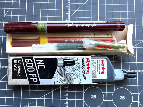 Rotring rapidograph new old - rotring,