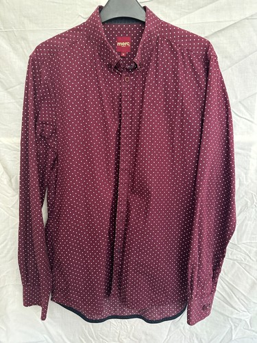 Merc burgundy with - , polka