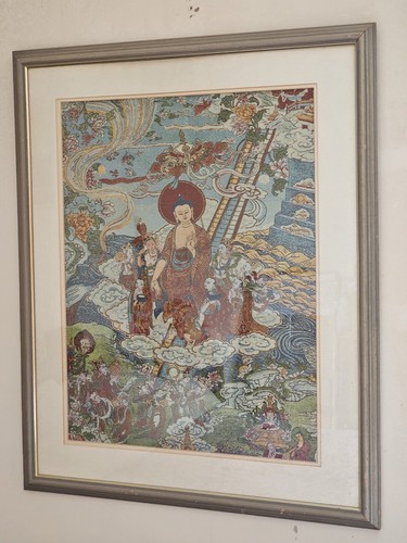 Large vintage framed glazed - &,