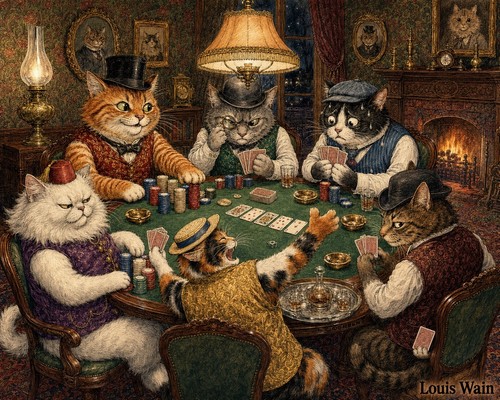 Ap88 louis wain art cute - cute, kitty