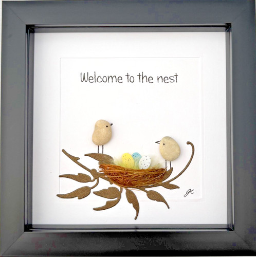Pebble art new baby gift - pebble,