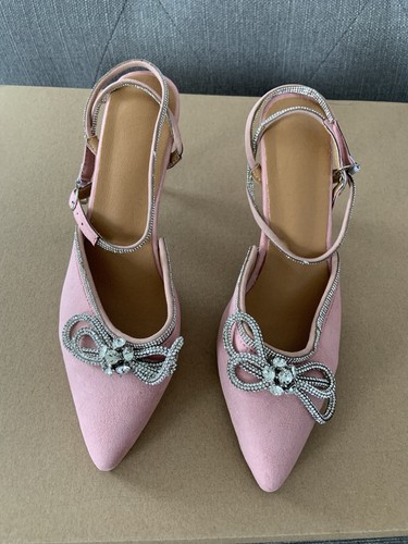 Women pink peep toe shoes - peep-toe,