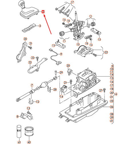 Audi gearstick grip lhd - audi,