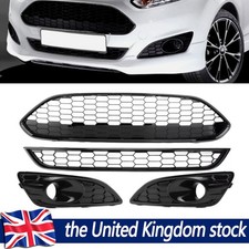 4X Upper+Lower Bumper Grille Honeycomb For Ford Fiesta Zetec-S MK7 7.5 13-17 UK