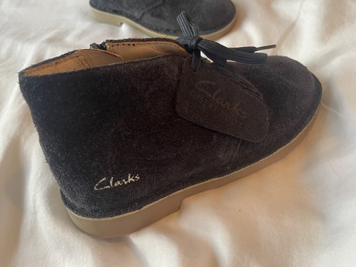 Clarks navy desert - desert, suede