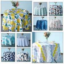Printed Table Cloth Covers Polyester Table Linens Home Party Round Tablecloth