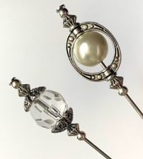 2X Beautiful Clear Crystal &