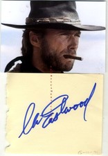 Clint Eastwood vintage signed page