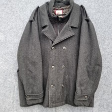 Joe Browns Wool Heavyweight Trench Coat Pea Coat Men 5XL