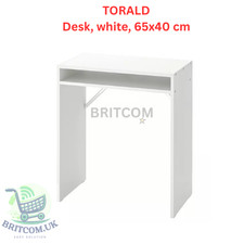 IKEA TORALD Home Office Desk White Compact Modern Workspace Solution 65x40cm