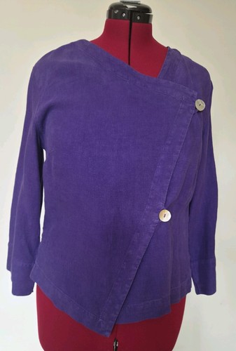 Ladies oska purple linen - ladies,